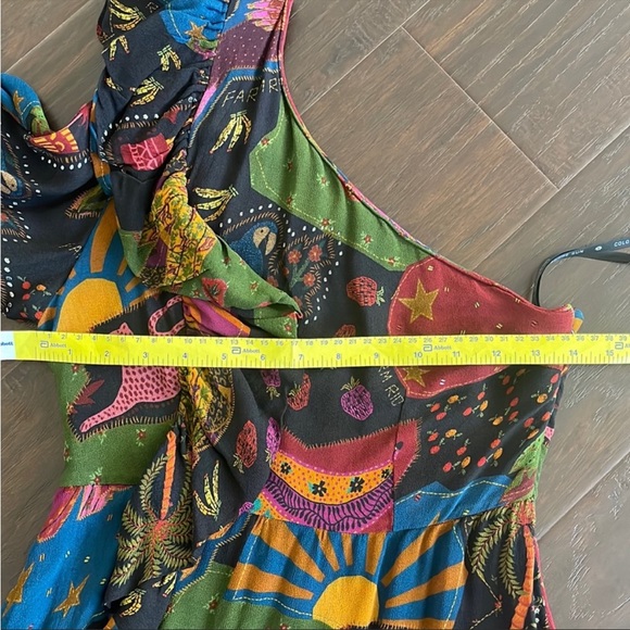 NWT FARM Rio Crazy Mix One-Shoulder Midi Dress Size S - Picture 11 of 14